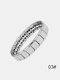 1 Pcs Casual Simple Stainless Steel Alloy  Geometric Stitching Magnetic Health Energy Therapy Bracelet - Silver
