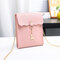 Women Tassel Mini Phone Bags Deer Solid Cute Crossbody Bags - Pink