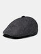 Unisex Solid British Style Retro Cowboy Hat Octagonal Hat Flat Hat - Gray