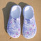 Women Causal Beach Breathable Large Round Closed Toe Flat Slippers - Purple