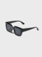 Unisex Square PC Full Frame Tinted AC Lenses Anti-UV Vintage Sunglasses - Black