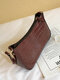 Women Alligator Pattern Print 6.5 Inch Phone Bag Shoulder Bag Handbag - Wine Red