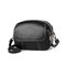 Women Faux Leather Plain Solid Shell Bag Shoulder Bag Phone Bag - Black