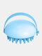 Handheld Mini Scalp Massage Brush Detachable Head Meridian Massage Bath Combs - Blue