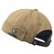 Men & Women Adjustable Solid Cotton Brimless Hat Retro Outdoor Casual Travel Crimping Bucket Cap - Khaki