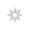 Perla de lujo Sun Flower Pendientes Diamond Stubbed Pendientes Para Mujer - Dorado