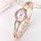 Fashion Quartz Wristwatch Gold Silver Steel Strap Round Dial Watches Sweet Jewelry for Women - #2