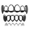 4 Colors Canine Denture Kit Hollow Metal Geometric Braces Grillz Teeth Jewelry - 04