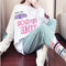 Casual Sportswear Suit Student Women's Loose Hooded Sweater Two-piece - White
