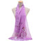 Women Chiffon Oversize Shawl Casual Sunscreen Windproof Scarves Print Scarces - Purple