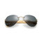 Men Women Bamboo Legs Retro Sunglasses Outdoor Spring Hinge Big Frame Goggle Eyeglasses - Gray