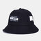 धारीदार शेड मछुआरे टोपी कपास हिप-हॉप टोपी पोर्टेबल तह सन टोपी - काली