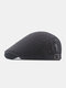 Menico Men's Cotton Mesh Breathable Outdoor Casual Beret Flat Cap Forward Hat - Black