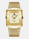 5 Colors Stainless Steel Men Vintage Watch Decorated Pointer Calendar Quartz Watch - Gold