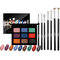 9-Farben-Lidschatten-Palette 7 Lidschatten-Pinsel-Make-up-Set Matter Perlglanz-Erdfarben-Lidschatten  - 03