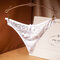 Sexy See Through Lace Low Rise Hollow Thongs - White