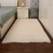 120x60cm Faux Wool Plush Rug Soft Shaggy Carpet Home Floor Area Mat Decoration - Beige