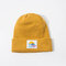Unisex Solid Knitted Warm Beanie Caps Outdoors High Elastic Skull Caps - Yellow