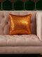 コアホームソファスロー枕なしの1個のクリスマススパンコールクッション枕ケース - ゴールド