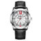 Luxury Mens Silver Watches Life Waterproof Diamond Inlay Date Stainless Steel Quartz Watch - #1
