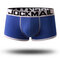 Hip Lifting Patchwork U Convex Boxers with Pads for Men - Blue