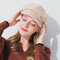 Lady Wide Eaves Fine Wool Material Plain Color Soft Fashion Warm Beret Cap For Autumn Or Winter - Beige
