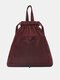 Women Nylon Fashion Multi-Carry Large Capacity Foldable Backpack - Red
