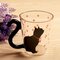 Cute Cartoon Cat Glass Cup Tea Cup Milk Coffee Mug Music Dots Home Office - #2