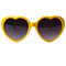 Funny Retro Love Heart Shape Anti-UVA And UVB Sunglasses  - Yellow