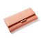 Women Solid Coin Purse Flap Card Holder Long Wallet Phone Bag - Pink