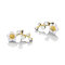 Fashion Charm Rhinestones Earrings Pearl Branch Shell Flower Cute Earrings for Girls Women - Gold