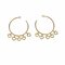 Bohemian Exaggerated Big Circle Earrings Trendy Hollow Peach Heart Tassel Pendant Earrings  - Gold