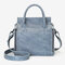 DREAME Women Solid Cosmetic Handbag Capacity Bag Multifunction Crossbody Bag - Blue