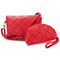 Classical Guilted PU Leather Crossbody Bag - Red