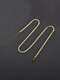 1 Pcs Stainless Steel Casual Simple Flat Shape Chain Necklace - Gold