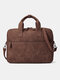 Vintage Multifunction Large Capacity Business 15.6 Inch Laptop Bags Briefcases Shoulder Bag Handbag - Coffee