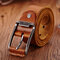 Genuine Leather Men's Belt Casual Waistband Waist Strap Smooth - Yellow