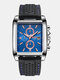 6 Colors Stainless Steel Men Casual Business Watch Decorative Calendar Luminous Pointer Quartz Watches - Blue 1