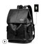 Men Solid Casual Multifunction Fashion Laptop Backpack - Black