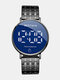 7 couleurs en alliage d'acier inoxydable hommes d'affaires décontracté étanche montres électroniques numériques de forme ronde - #02