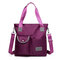 Women Casual Large Capacity Handbag Travel Crossbody Bag - Purple