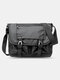 Casual Nylon Waterproof Scratch Resistant Double Buckle Decor Multi-pockets Crossbody Bag - Black