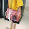 Men And Women Jelly Hip-Hop Crossbody Bag Cover Shoulder Bag - Pink