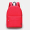 Men Travel Bag Backpack Casual Solid Bag - Red