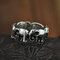Trendy Retro Exotic Geschnitzter Blatt-Elefanten-Ring Kreativer Unisex frei kombinierbarer Fingerring - 08