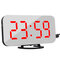 創造的な目覚まし時計のLEDディスプレイ電子スヌーズデジタルバックライトミュートミラー  - 赤