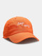 Unisex Cotton Embroidery Letter Casual Outdoor Sunshade Hunting Blazing Orange Safety Orange Baseball Hat - Orange