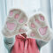 Cat Claw Gloves Half-finger Warm Plush Gloves - White 1#