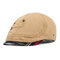 Mens Summer Cotton Patch Flat Caps Spring Casual Travel Vinatge Visor Beret Hats Adjustable - Light Khaki
