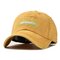 Unisex Embroidery Pattern Washed Denim Baseball Cap Classic Breathable Outdoor Sunshade Hat - Yellow